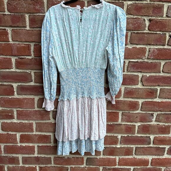 Stellah $225 SK8514 Floral Multi Color Flounce Dress sz large NEW - Picture 5 of 7